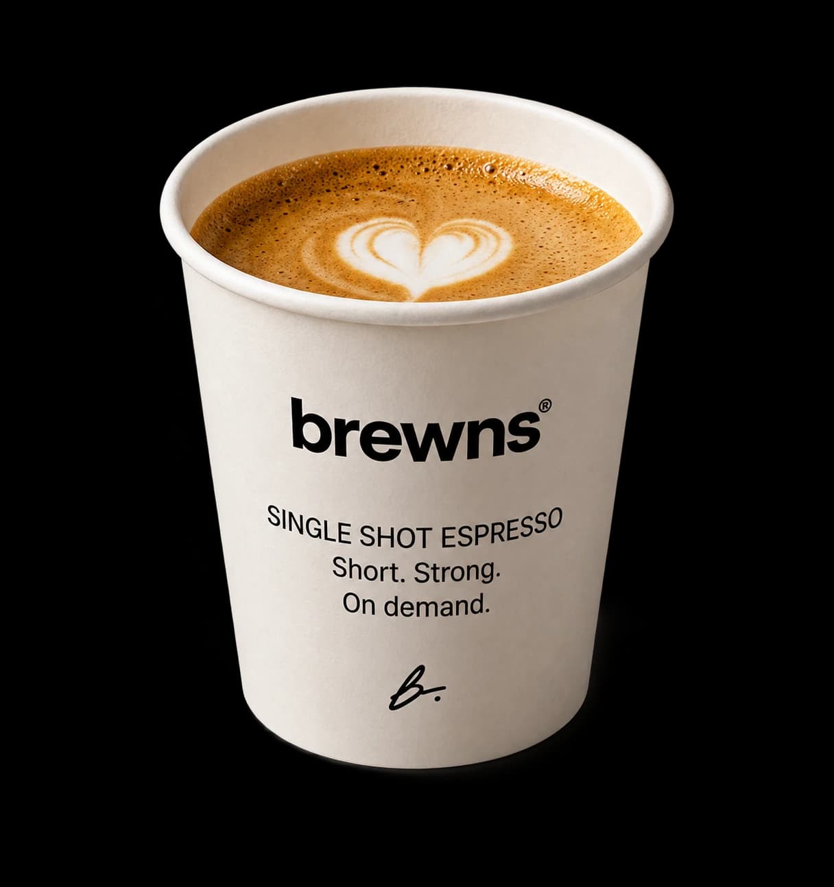 En espresso i kopp från Bryggverket